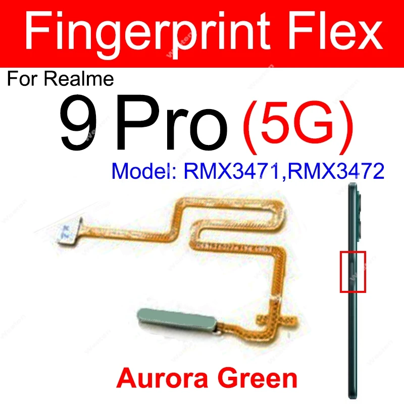 Fingerprint Sensor Flex Cable Power Button Touch Flex Ribbon Replacement