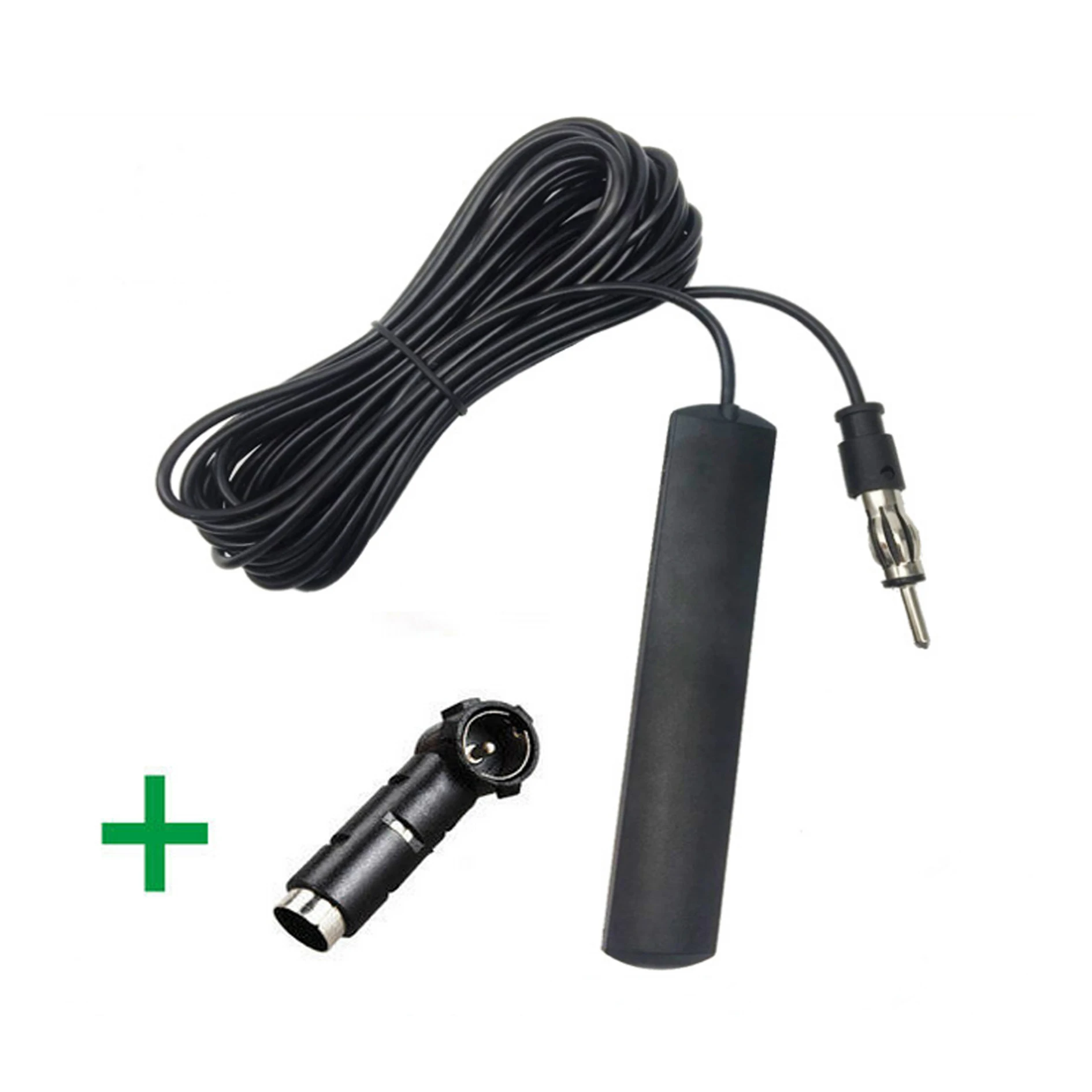 Antena de Radio FM aérea para coche, adaptador Din, Parche de antena