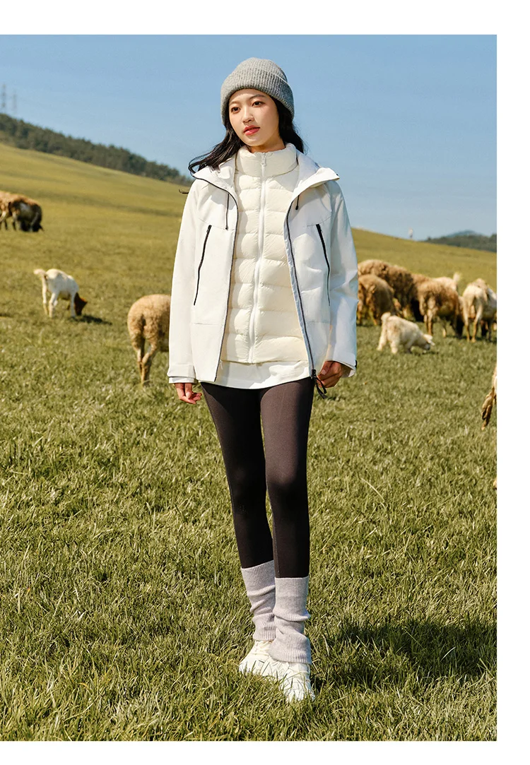 Down Jacket Women Three-Defense Rainproof Windproof Moisture Permeable Three-in-One New Winter Two-Piece Down Jacket