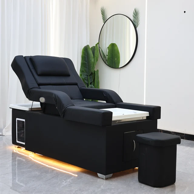 Table de massage électrique XinSheng 2026 avec fonction de levage, lit de massage, lits de shampoing, mobilier de salon SPA pour la tête, lavabo pour cheveux, bain de pieds 1