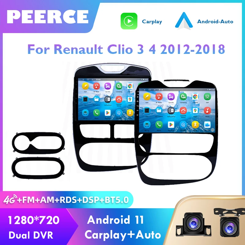PEERCE 8G128G Android 11 Auto Carplay Car Radio For Renault Clio 3 4