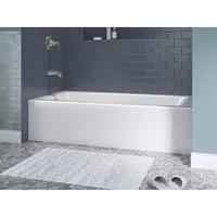 Alcove Bath with Integral Apron, Integral Flange and Left Hand Drain,  60-Inch X 30-Inch White Bathtubs 1