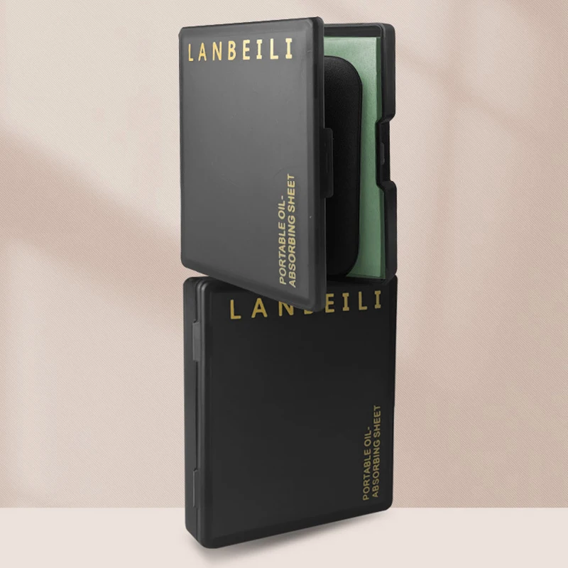 Bamboo Charcoal Oil-absorbing Paper For Facial Portable Oil Absorbing Paper With Mirror Case Women Facial Care Beauty 100pcs face oil absorbing paper