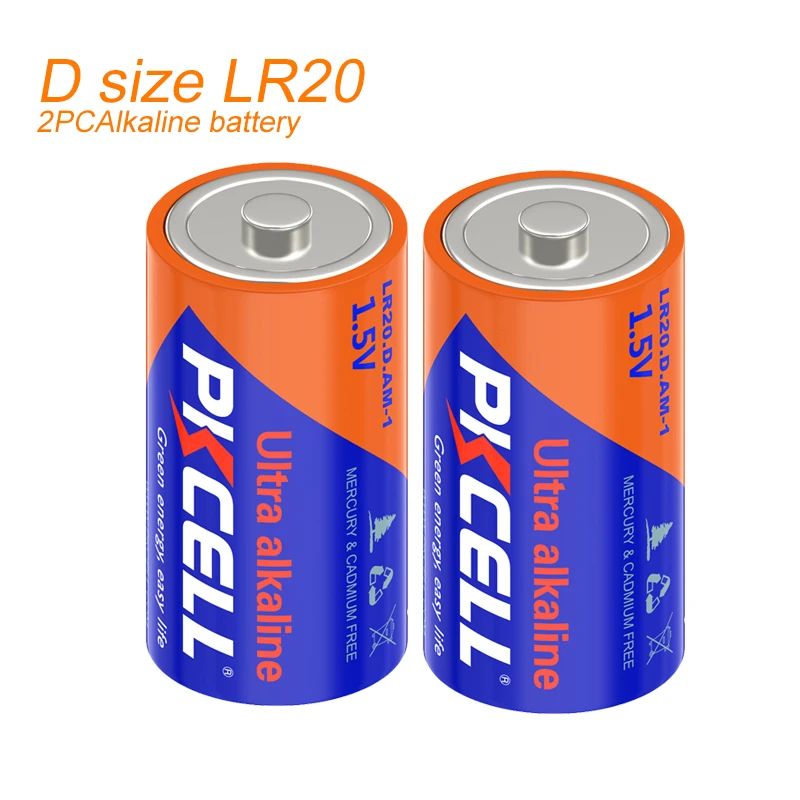 2X Lr20 D Cell 1.5V Batterie Alcaline Mn1300 13A E95 Am1 Durata Di Conservazione Di 10 Anni Per Contatore Di Gas Rilevatore Di Radiazioni Nucleari Can