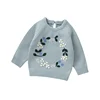 Fresh Floral Embroidery Print Baby Long Sleeve Sweaters For 6-26 Months Newborns Knitted Acrylic Infant Toddler Sweatershirt