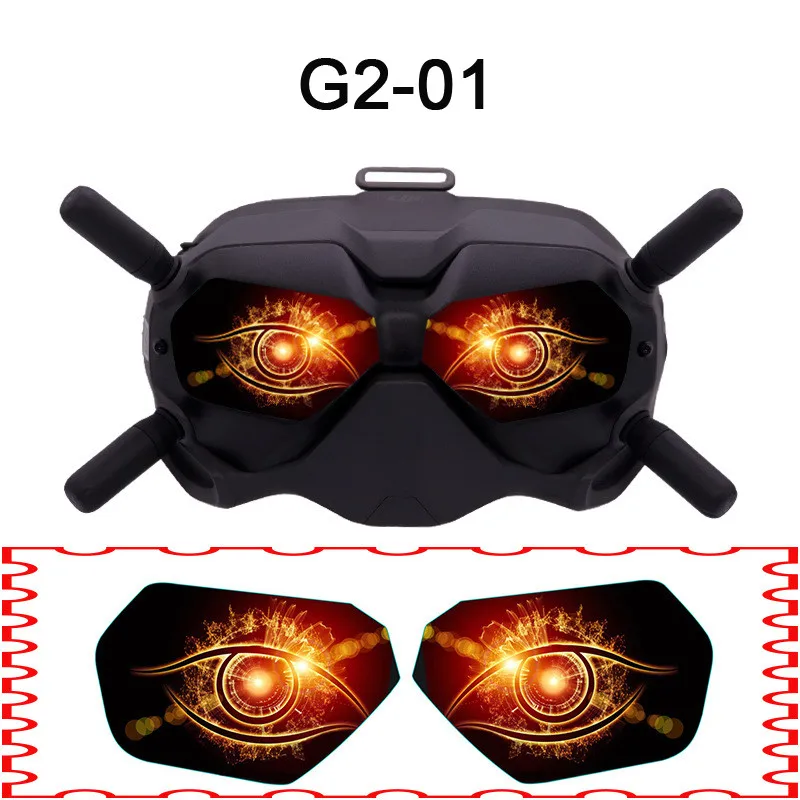 PVC Big Eyes Skin Stickers for DJI Goggles V2, Skin Stickers for DJI Goggles V2 APP Supported languages :