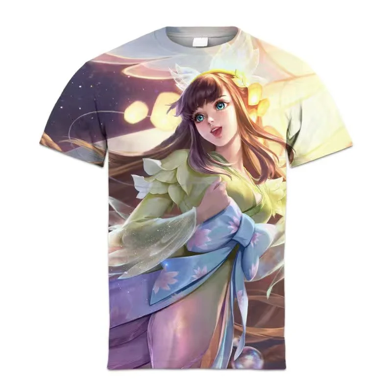 

Game King Of Glory T-shirt For Women Men Y2k Harajuku Tshirt Summer Oversize Short Sleeves Cartoon Anime Tees Tops Streetwear