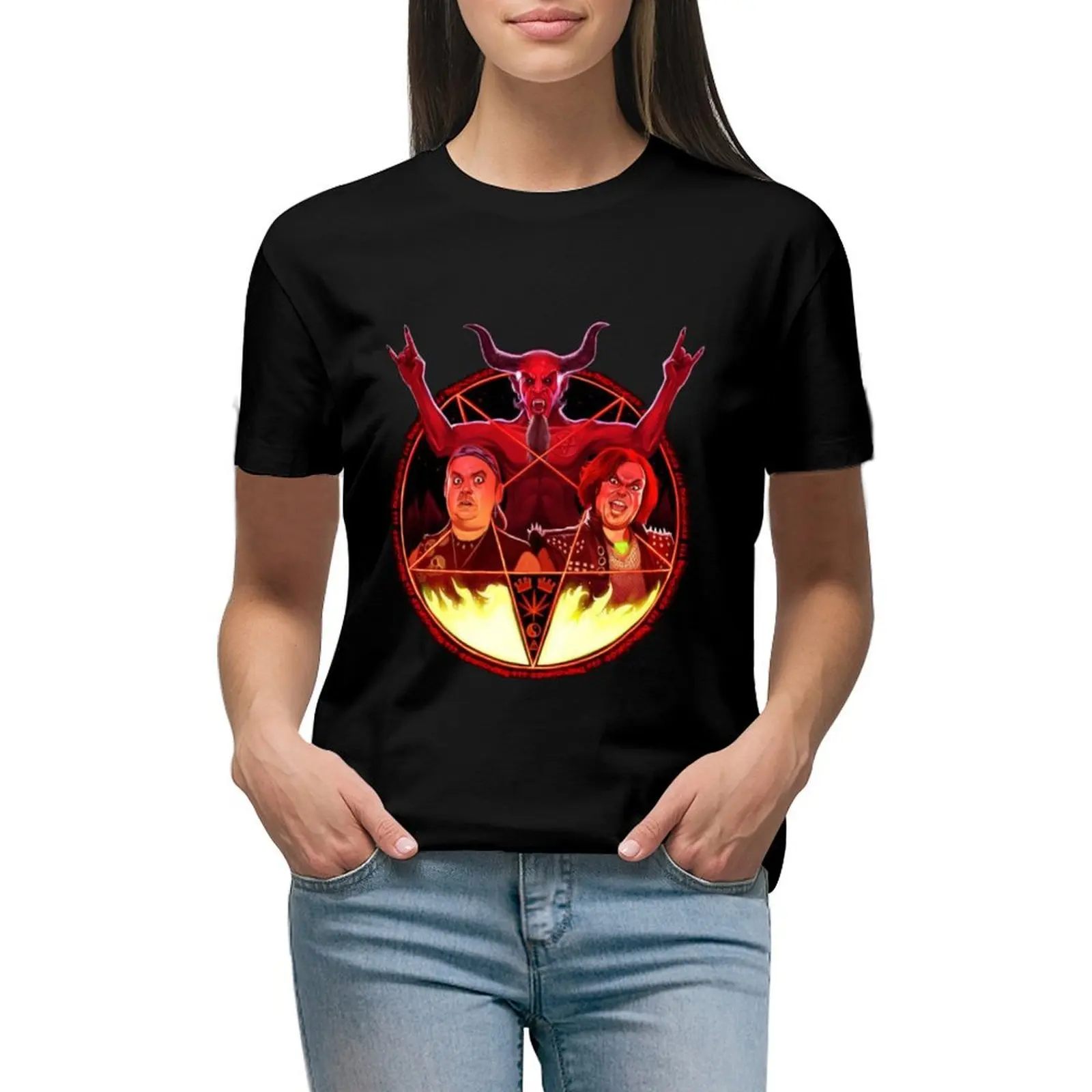 

vintage tenacious d T-shirt Aesthetic clothing tops t-shirt dress for Women plus size sexy