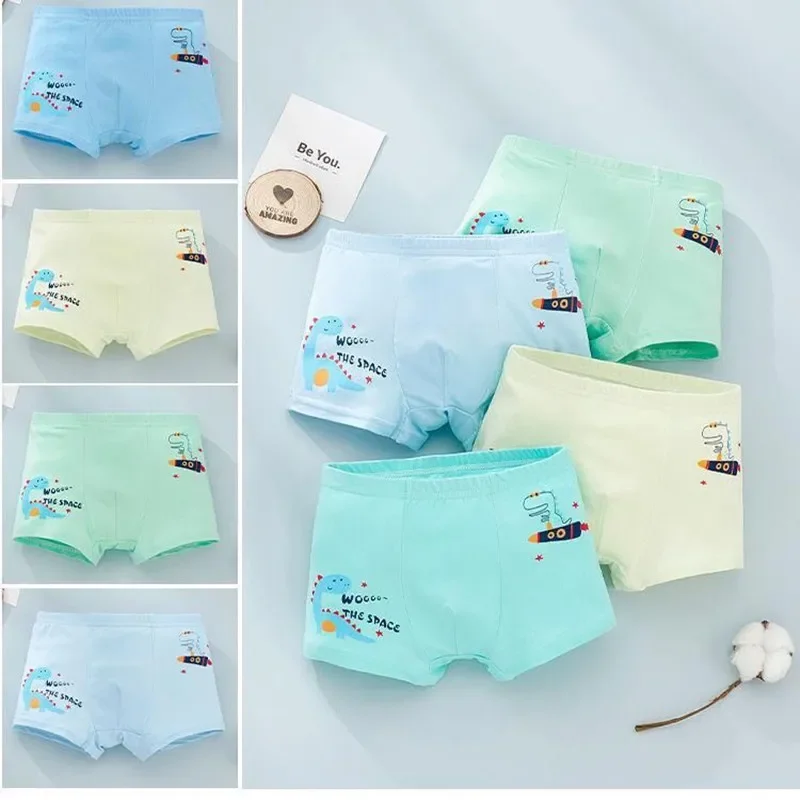 10 Pcs/Lot Boys Boxer Briefs Kids Underwear Baby Underpants Cartoon Print Soft Children Panties 2-12Years boys underwear