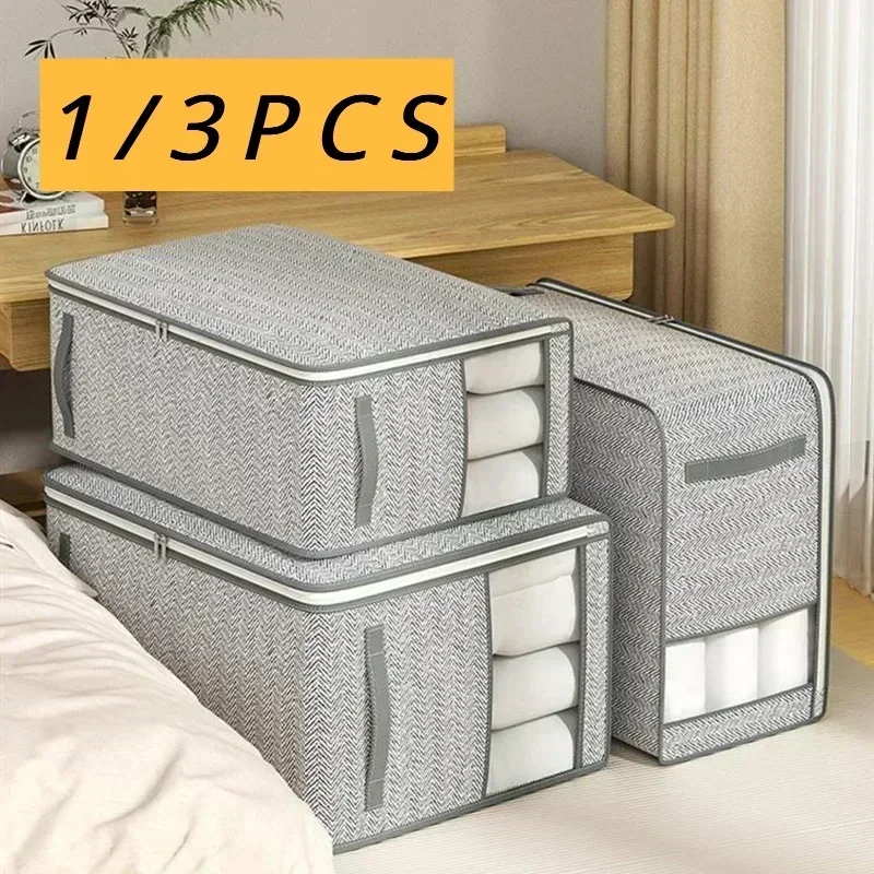 Foldable Clothes Storage Bag Quilt Organizer Home Pillow Blanket