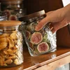 Glass Jars Retro Styles Glass Seal Jars Bamboo Lids Food Candy Tea Storage Containers Honey Pot Nordic Relief Spice Jar Bottles 4
