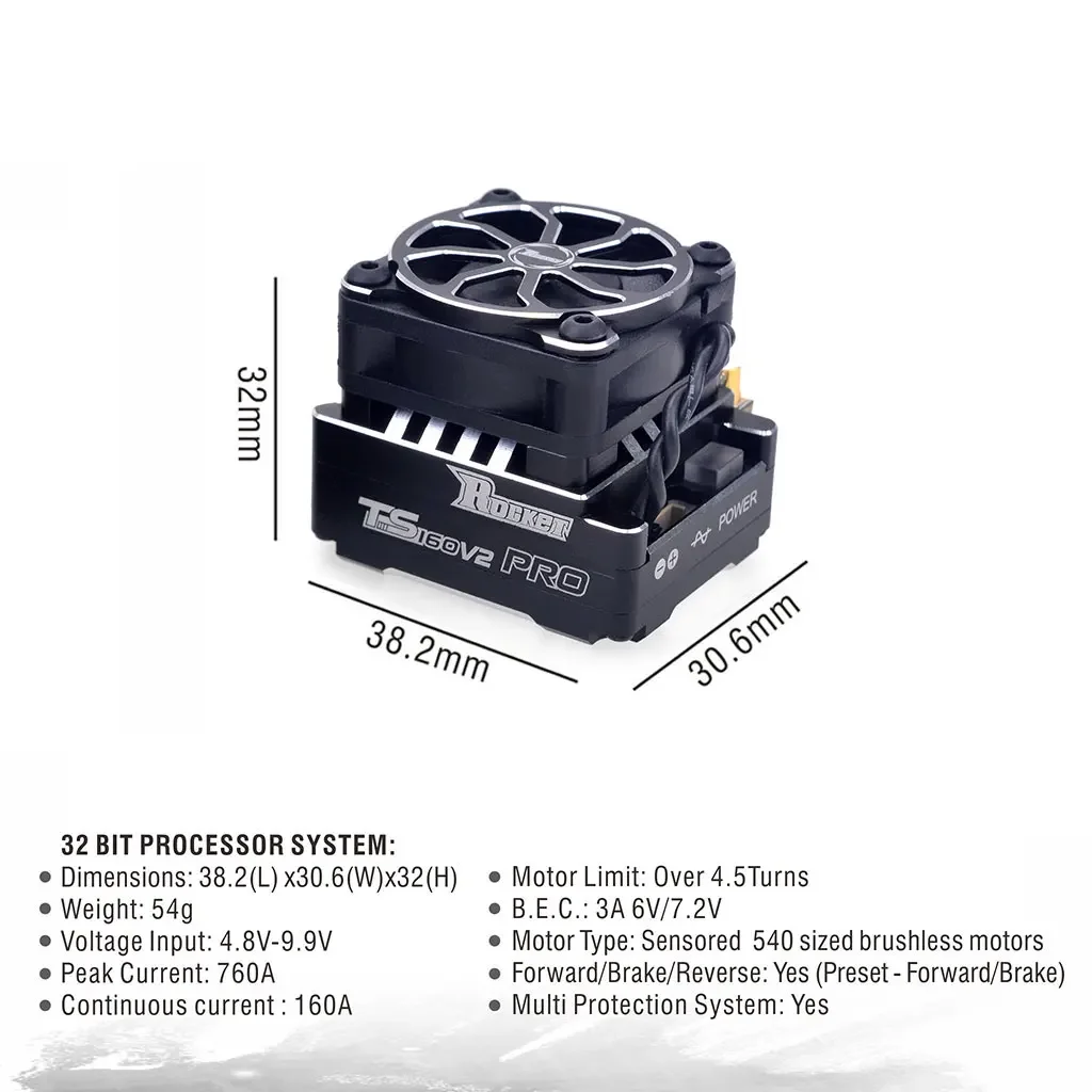 Brushless motor 540 with 160A ESC sue for 4WD Remote Control car plastic vehicle 1-10 battery style RC car radio control