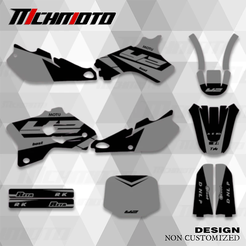 

MCHMFG Графический фон наклейка комплект для Yamaha YZ80 YZ 80 1993-2001 мотоцикл пользовательские наклейки