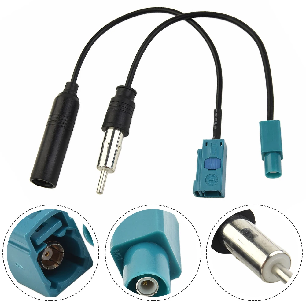 

2PCS Radio Antenna For Adapter Cars FM AM Stereo To DIN Cars External Radio Antenna Adapter Cables Stereo Auto Parts