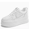 6.5cm Comfy Spring Flats Booties Autumn Women Shoes Synthetic Genuine Leather Plush Platform Wedge Chunky Sneakers 1