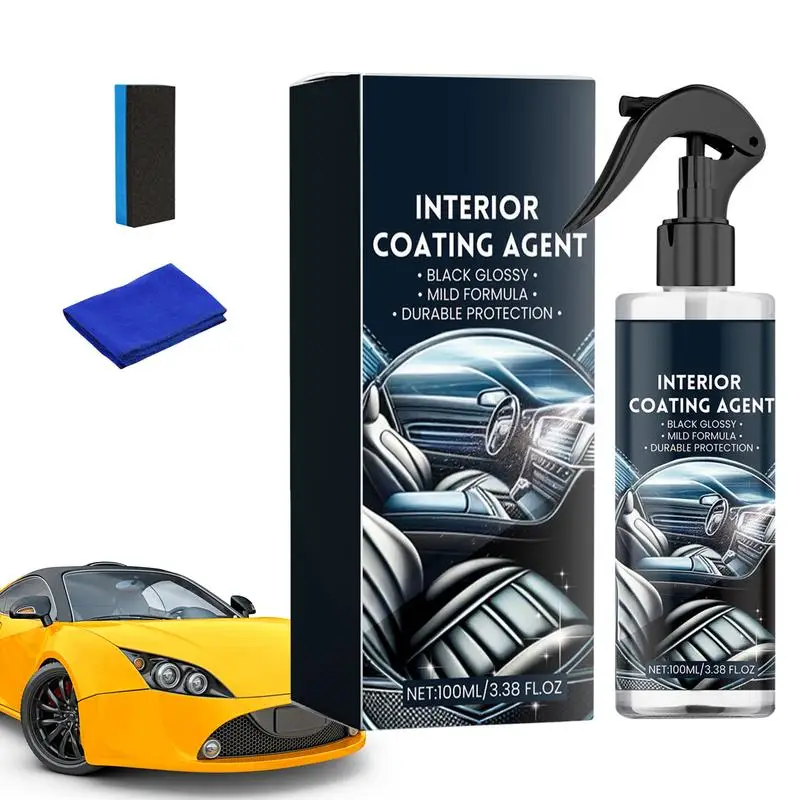 

Car Interior Cleaner 100ml Mild Car Cleaner Spray Powerful Cleaning Spray Multifunctional Car Maintenance Supplies