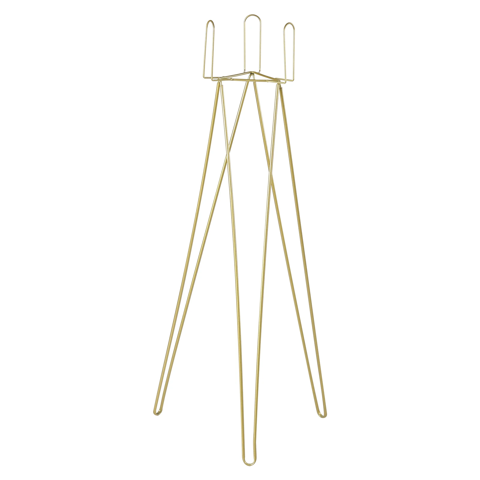 Elegant Wedding Flower Stand Set of Two, Durable Gold Crown-Shaped Steel Stand for Wedding, Party, and Event Decoration, Holds 3