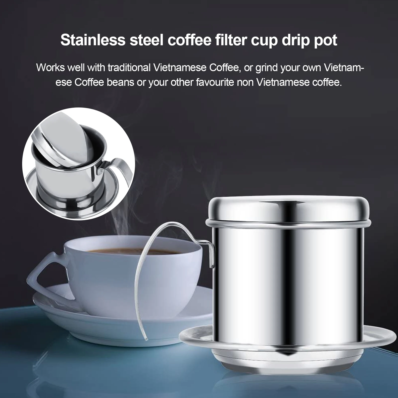 Single Serving Stainless Steel Vietnamese Coffee Press / Filter