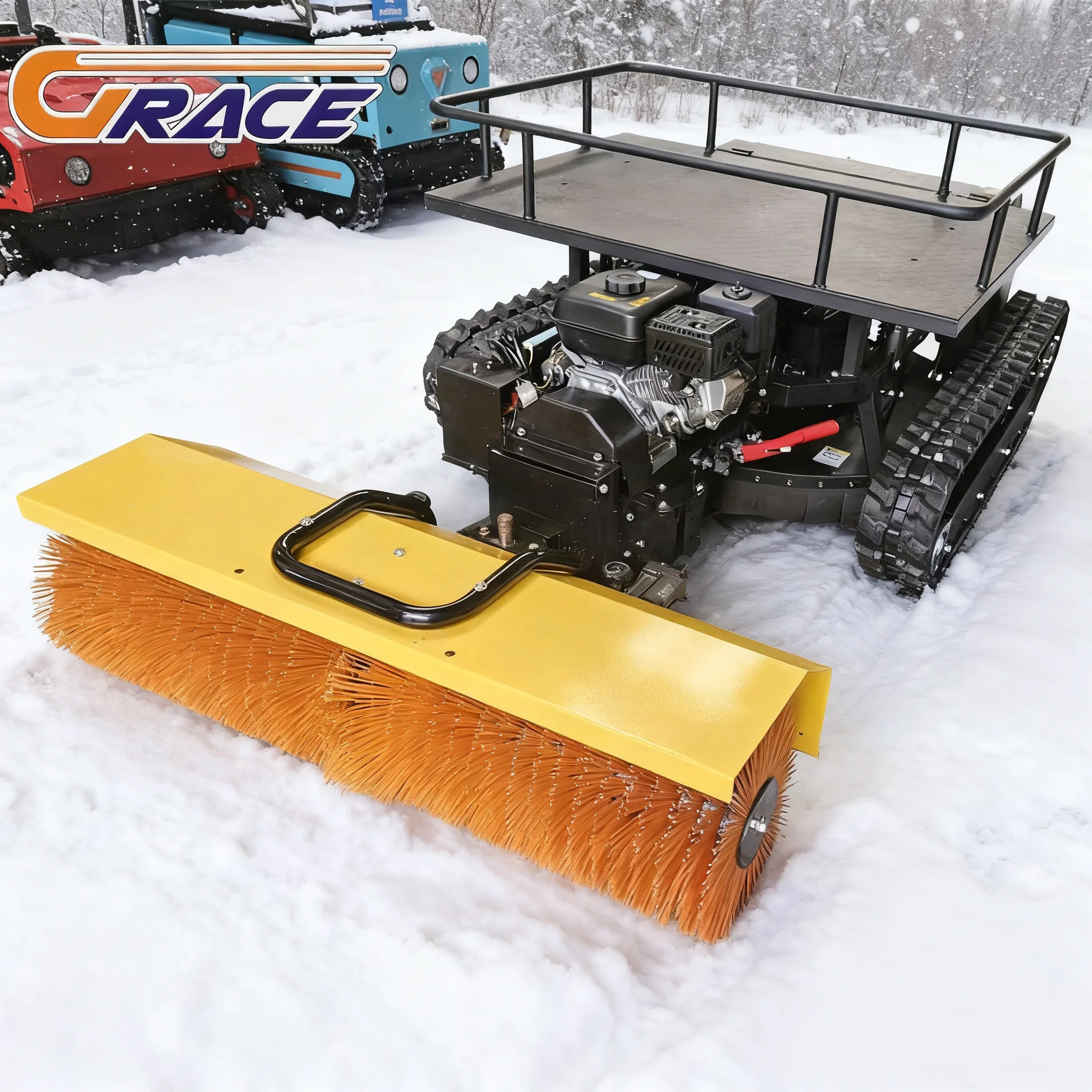Hochwertiger Mini-Rasenmäher, Schneefräse, Kehrmaschine, ferngesteuerter Raupenrasenmäher, Grasschneider mit Klinge zum Verkauf