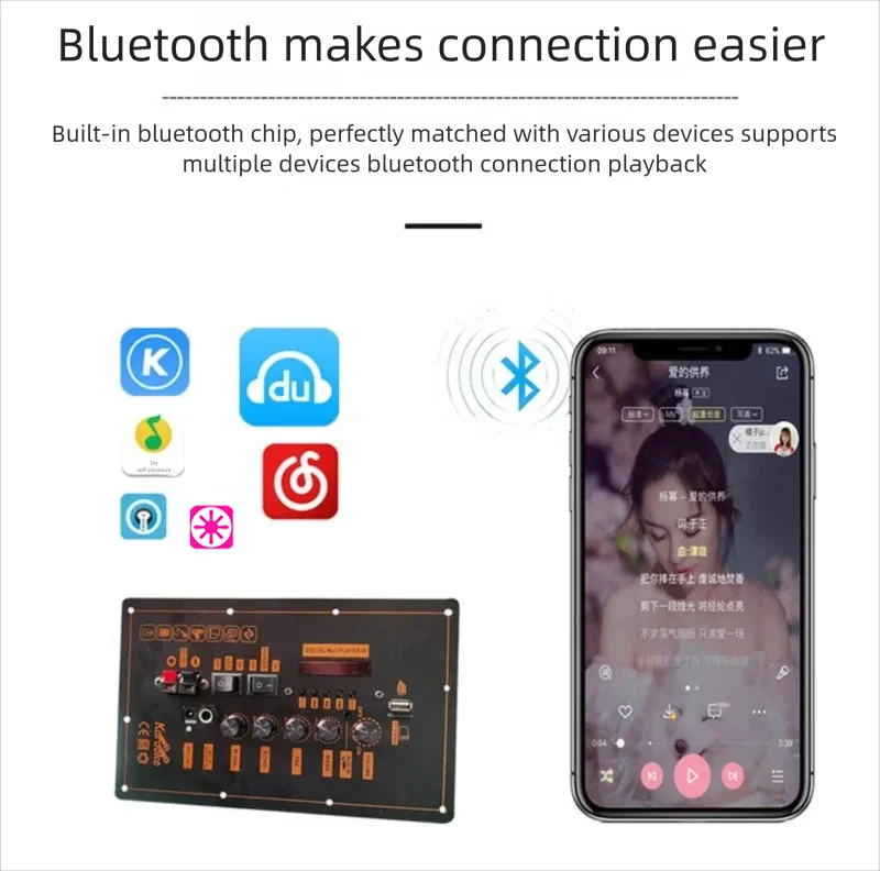 7.4V-805 Bluetooth Amplifier Board 25W+25W Bluetooth 5.0 Dual Channel Support AU