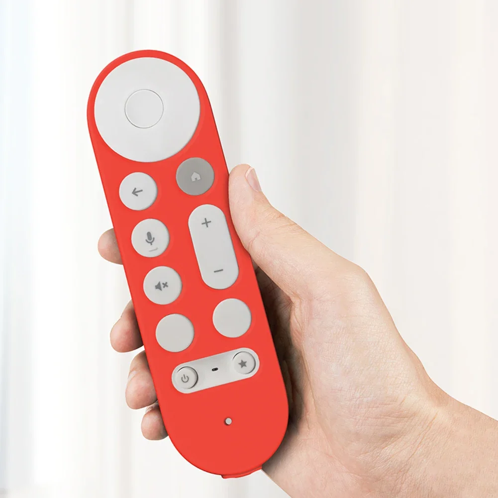 Silicone Remote Case Anti-Slip Protective Controller Sleeve Skin TV Remote Control Case Remote Cover for Google TV Streamer 4K