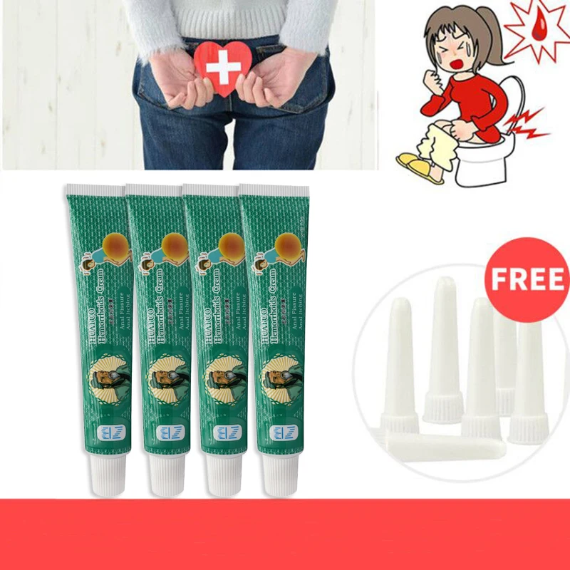 

4pcs 20g Chinese Huatuo Hemorrhoids Ointment Powerful Internal Hemorrhoids Piles Cream External Anal Fissure Analgesics Dressing
