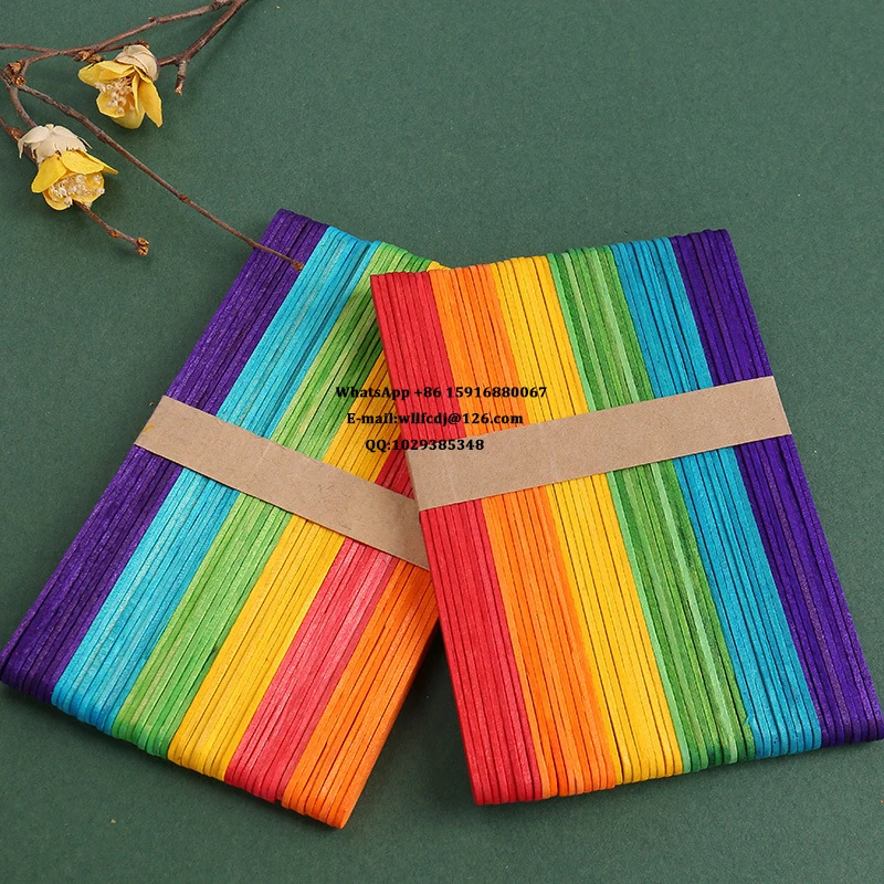 Wooden Ice Cream Sticks 50PCS for Coffee Tea DIY Jewely Making UV Resin Tools ice cream sticks