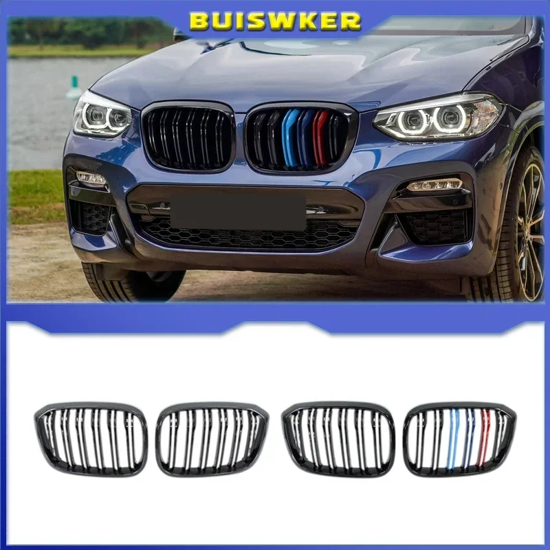 

Глянцевая черная решетка радиатора для BMW X3 G01 X4 G02 2018 2019 2020