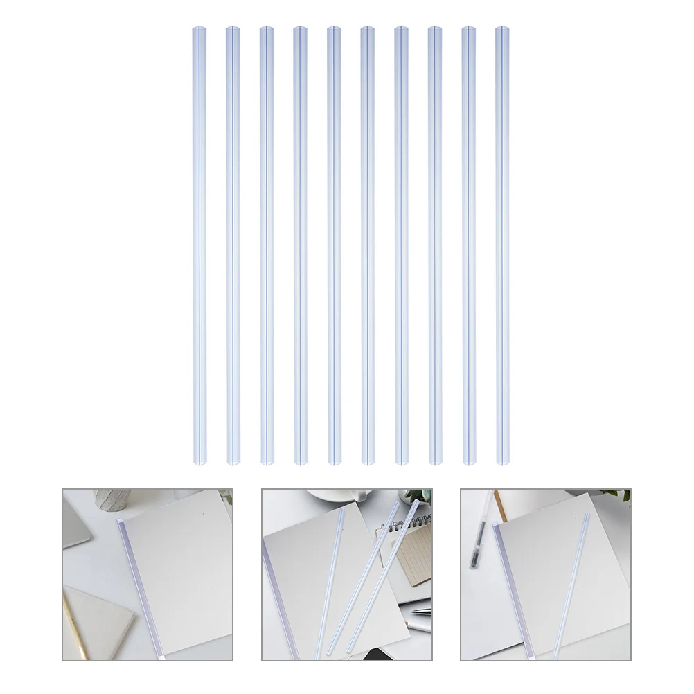 

30pcs Spine Bars Slide Binders Loose-leaf Clips Plastic Bookbinding Clips Slide Binders