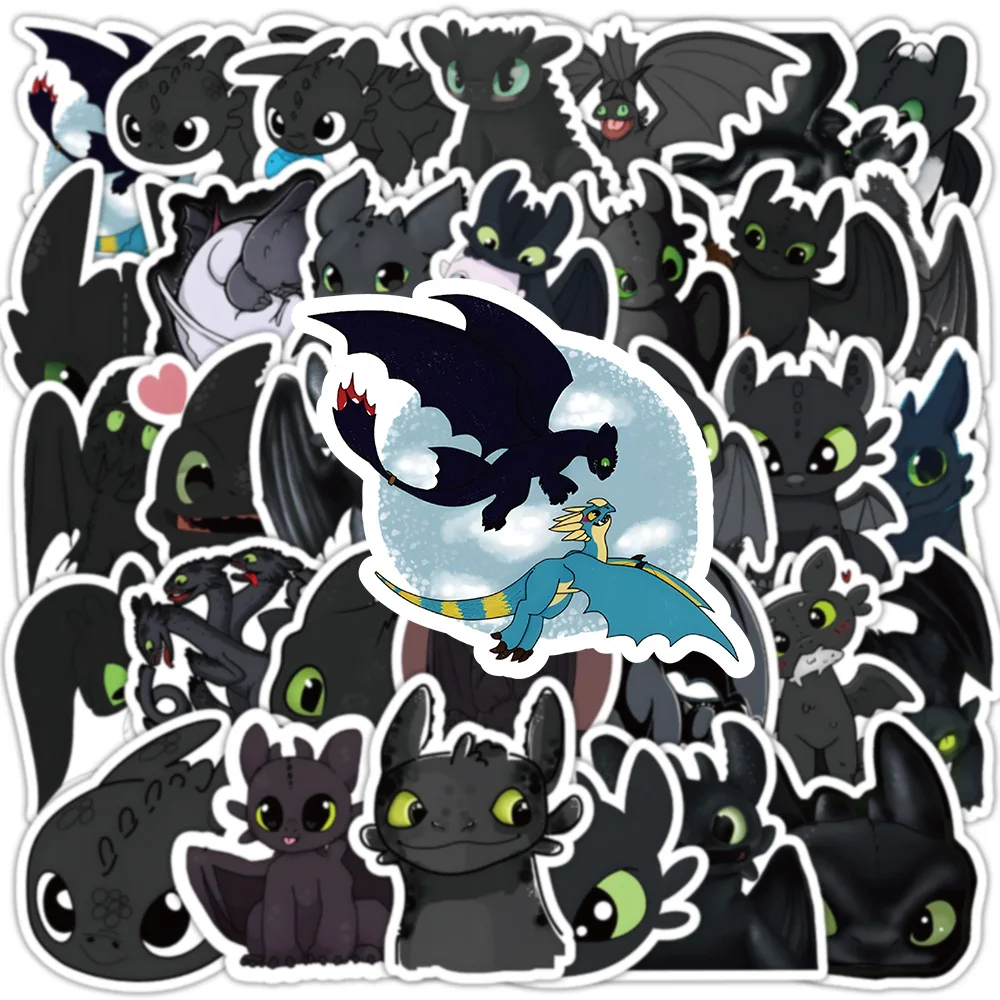 Kawaii Toothless Cartoon Cute Stickers 10/30/50PCS Decorative Skateboard Guitar Car Motorcycle Notebook Waterproof Decal Toy cartoon stickers decorative stickers kawaii stickers car sticker decal