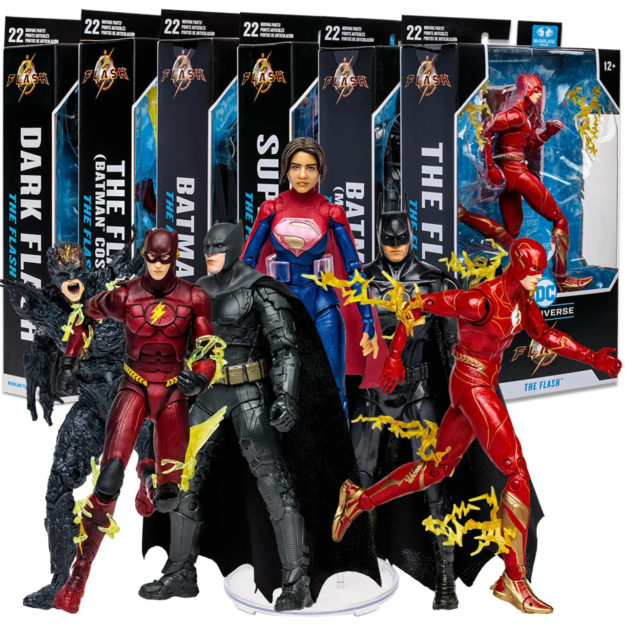 McFarlane Toys The Flash Movie Dark Flash Batman Multiverse Supergirl