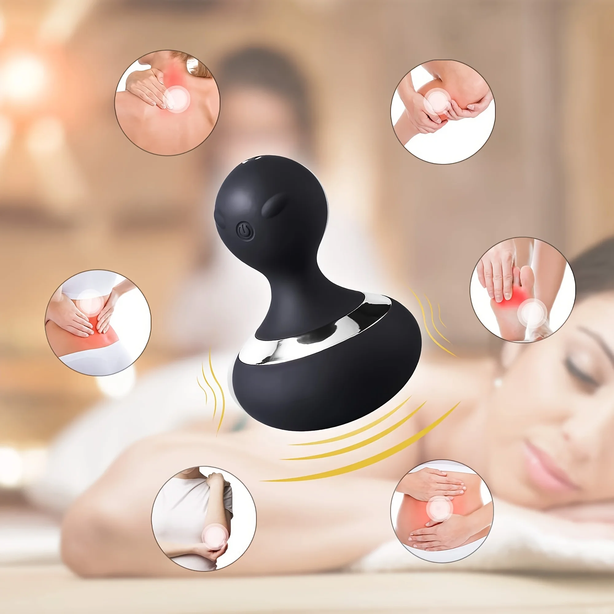 

Massager To Relax Muscles, 10-frequency Strong Vibration, 500mA, Motor 180, Magnetic Charging, 1.5h Fully Charged, Waterproof
