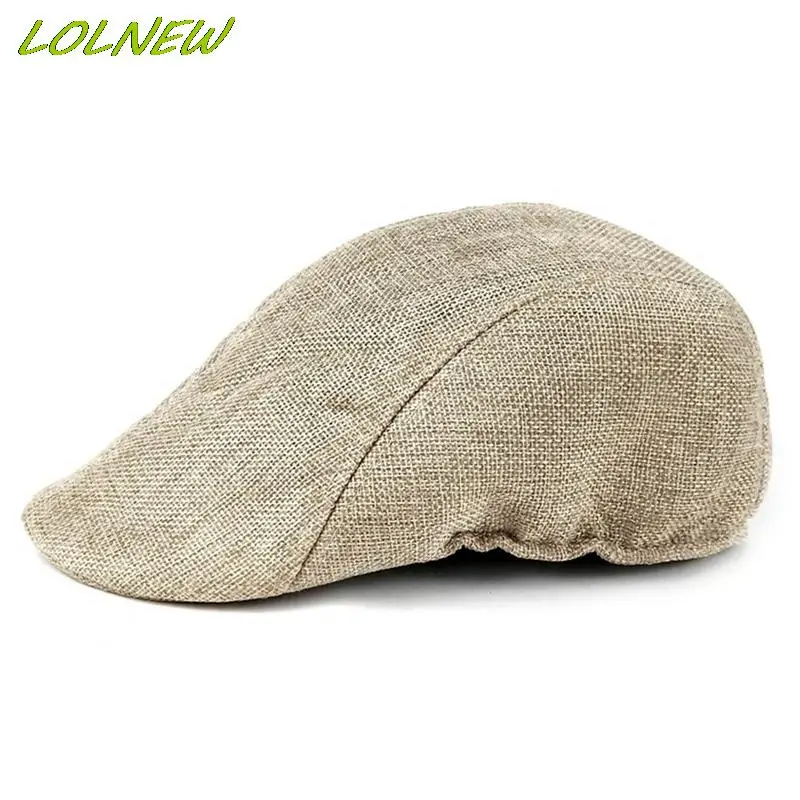 

Summer Men Hats Breathable Mesh Simple Newsboy Caps Outdoor Sun Hats Flat Cap Adjustable Caps Gorras Berets for Father Gift