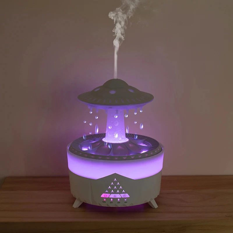 UFO Water Drop Humidifier Rain Cloud Air Humidifier Aromatherapy Essential Oils Aroma Diffuser USB Air Diffuser Mist Maker