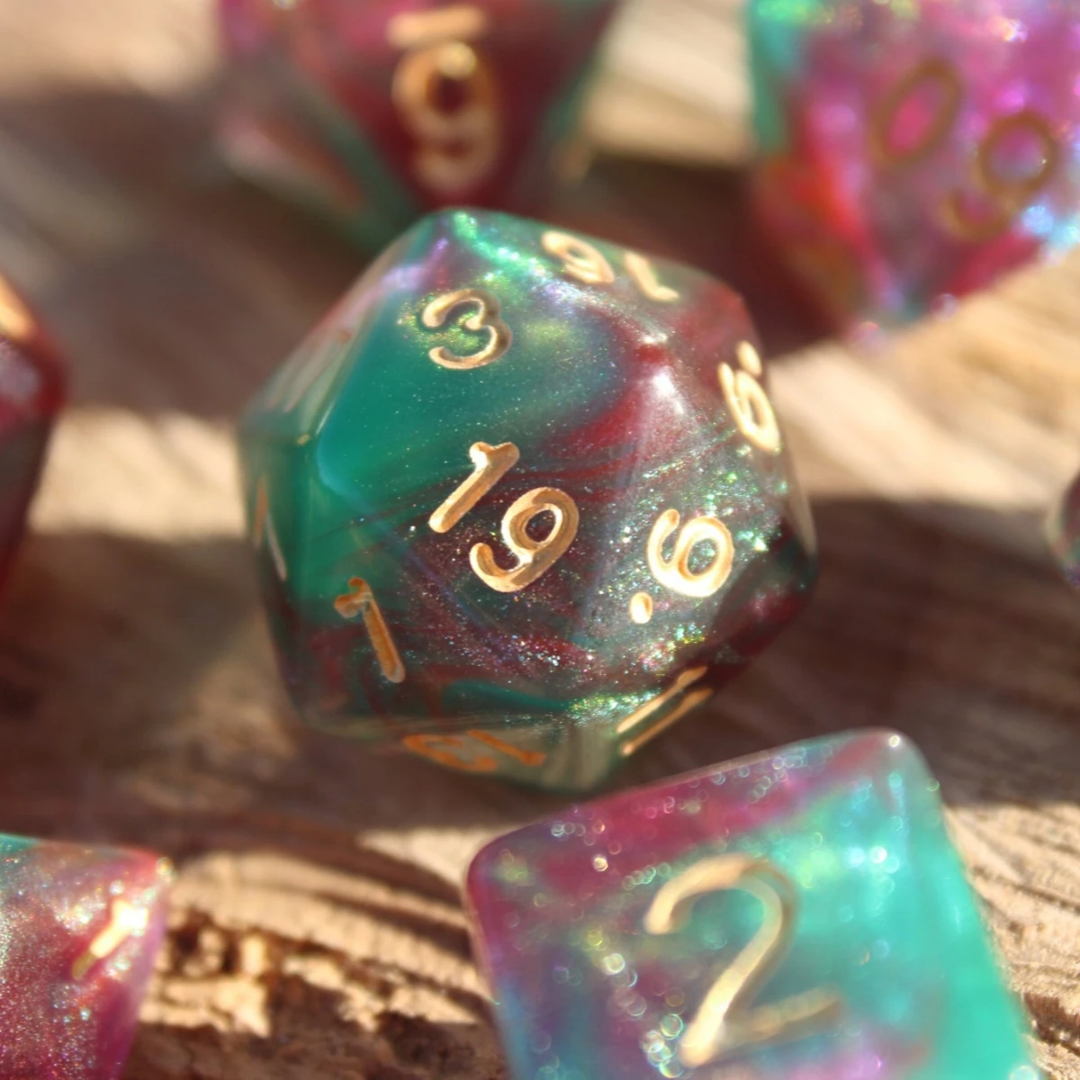 판타지 매직 스타일 갤럭시 주사위, DND 던전 및 드래곤 테이블 게임, D & D RPG 탁상 롤플레잉, 세트당 7 개 