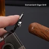 Honest Windproof Three Fire Direct Blue Flame Lighter Inflatable Gas Lighter with Cigar Tool High-end Business Men's Gift 3