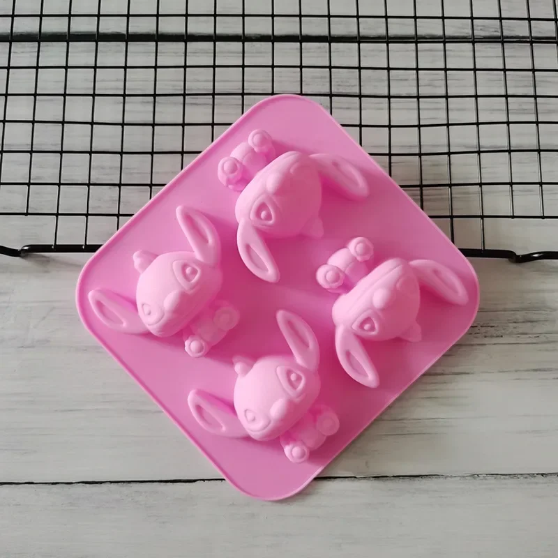 Disney Mickey Minnie Mouse Stitch 3D Silicone Ice Cube Tray Jelly Cookies Baking Cake Chocolate Fondant Mould Ice Cream DIY Tool kids baking mould