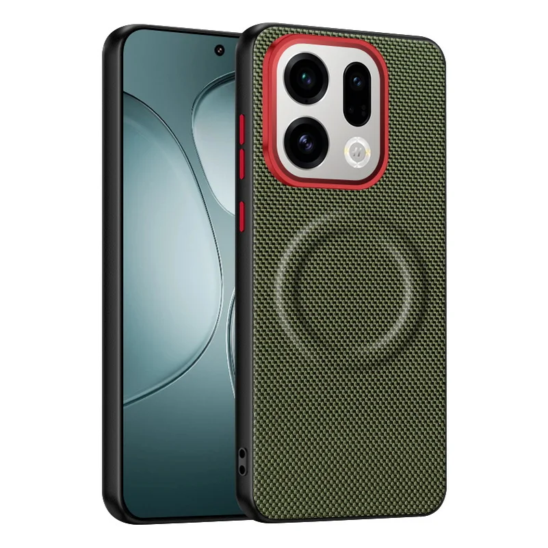 Enhanced Magnetic Ring with Red Circle Lens Protector - Slim Case Cover