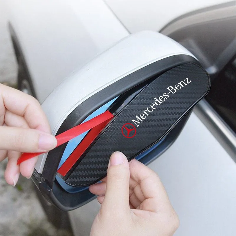2-piece car rearview mirror rain eyebrow suitable for Mercedes Benz W210 W124 W203 W204 C200 W140 W176 W205 W123 W220 W211 W212