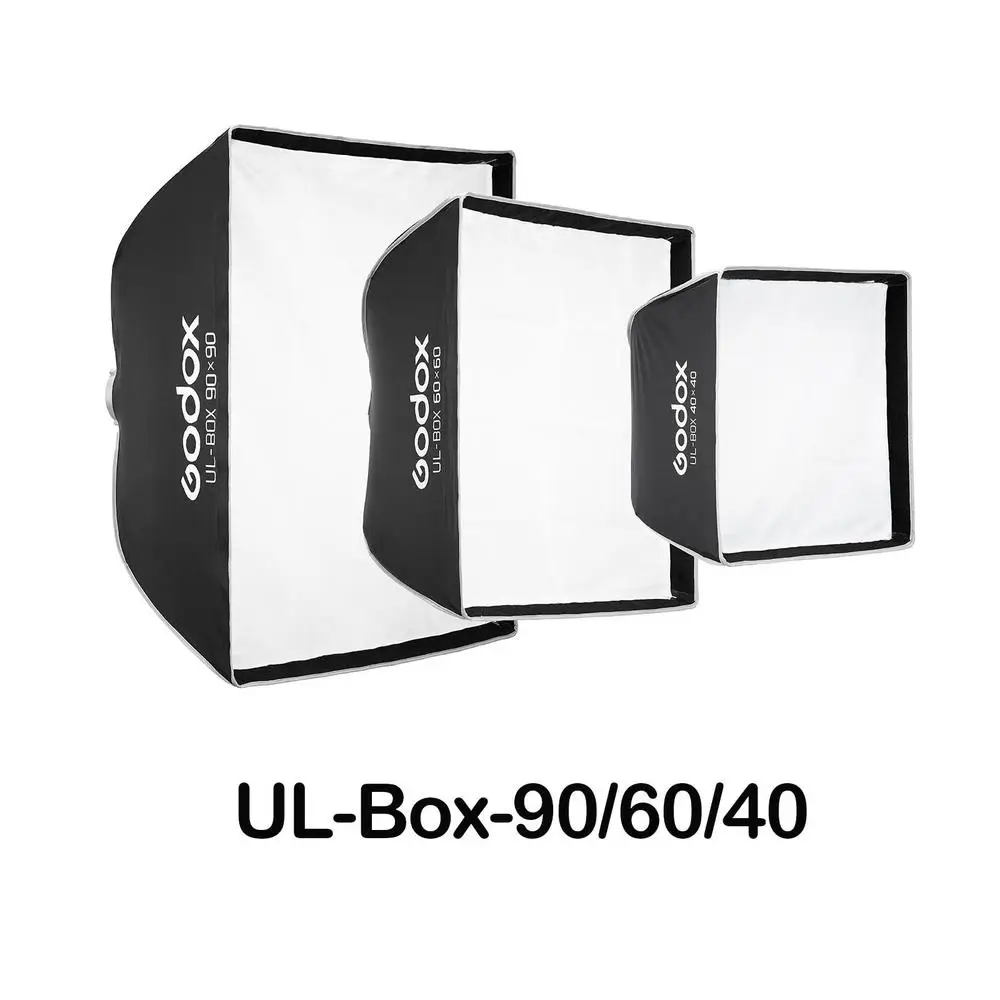 UL-BOX 40/60/90cm Square SoftBox, Quick Release Umbrella Softbox, Bowens Mount L