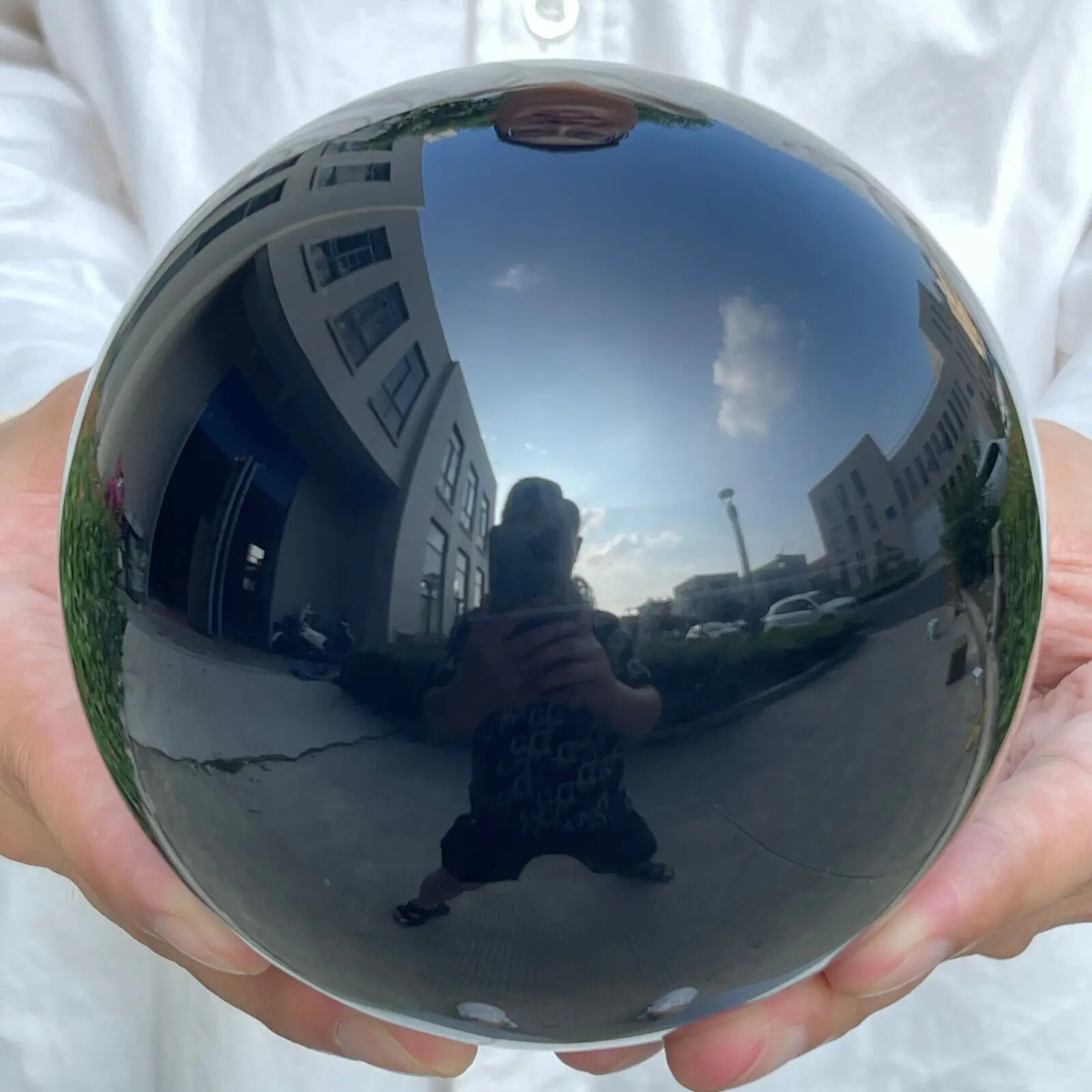 Natural Black Obsidian Sphere Crystal Ball Healing Stone Home Office Table Ornaments Holiday Gifts 4