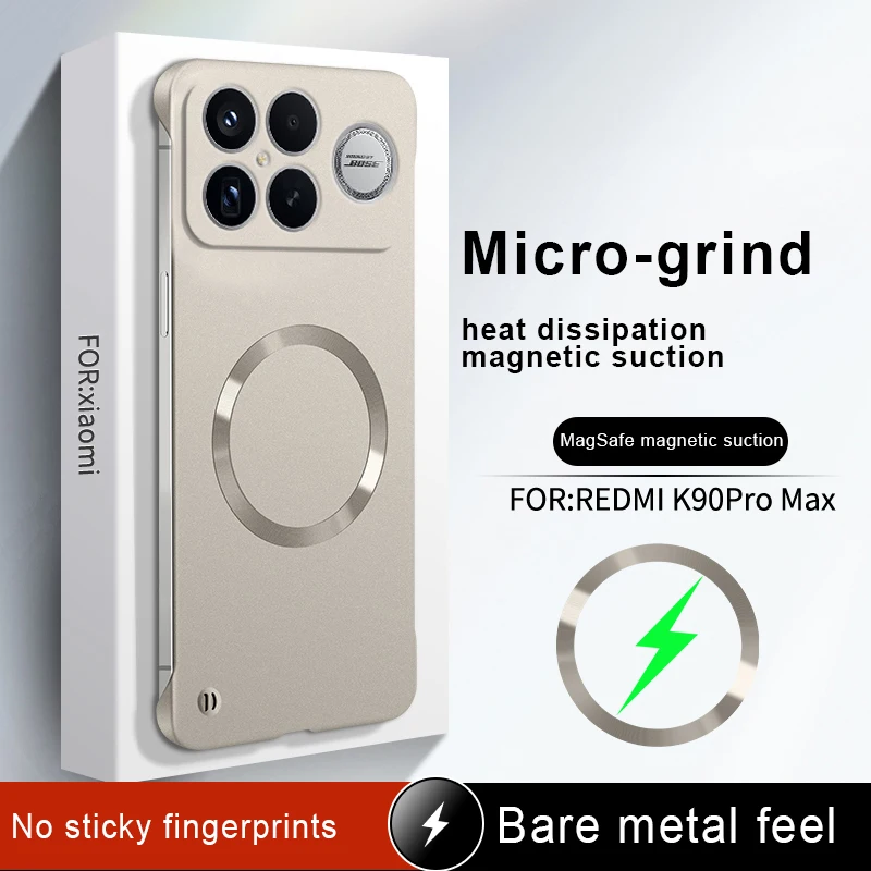 Enhanced Borderless Metallic Paint Magnetic Phone Case - Thin, Magsafe-Compatible