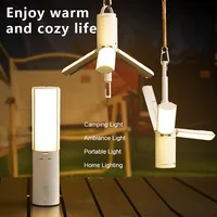 Folding Outdoor Camping Light Portable Lantern Rechargeable 3 Modes Dimmable For Outdoor Camping Tent Emergency Lighting 3
