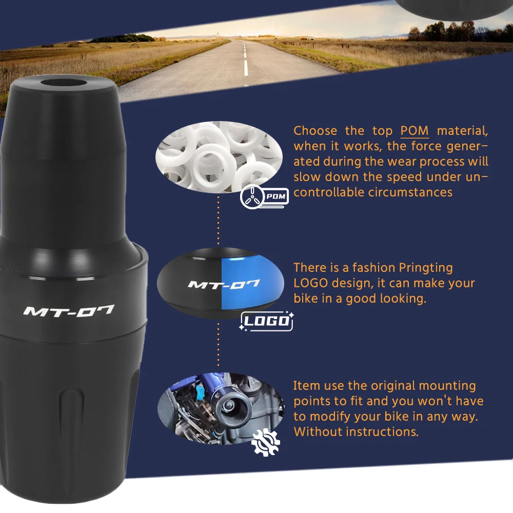 Motorcycle crash protectors MT-07 frame sliders crash protector for YAMAHA MT07 2014-2025 FZ07 Tracer 700/GT 7