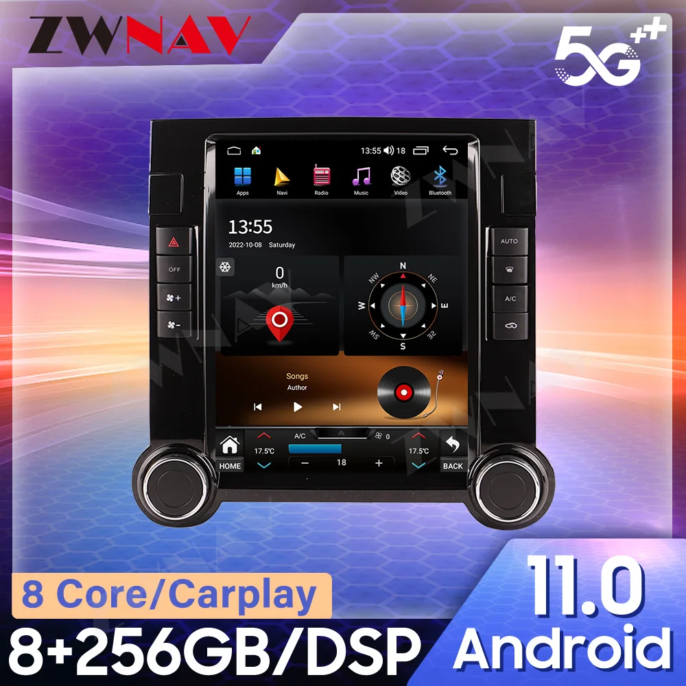 

Автомагнитола для Volkswagen Touareg 2010-2018 CARPLAY Android 12, автомобильный радиоприемник, Авторадио, мультимедийный плеер, GPS-навигация