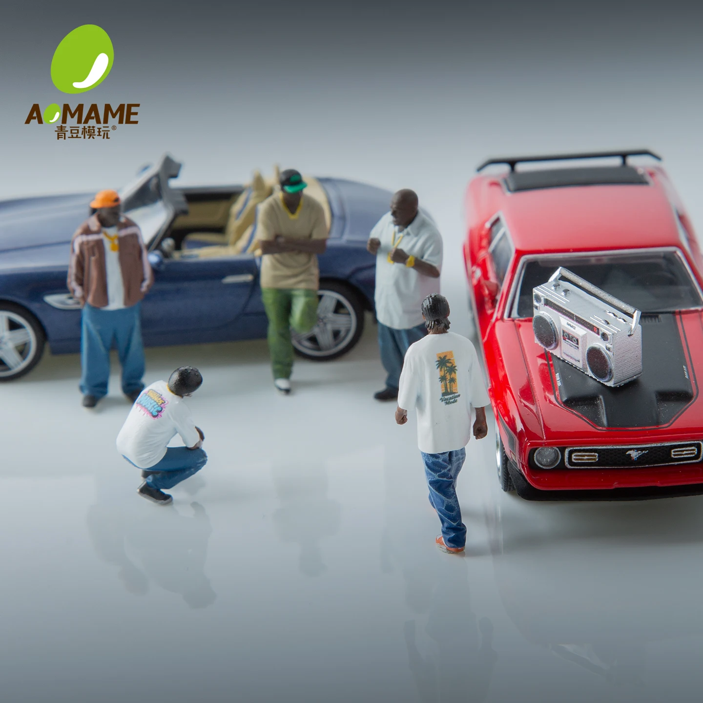 Kicarmod 1:64 Kit di Montaggio Figura Hip-hop da Strada, Modello in Resina Stampato in 3D, Miniatura per Scenari - immagine 4