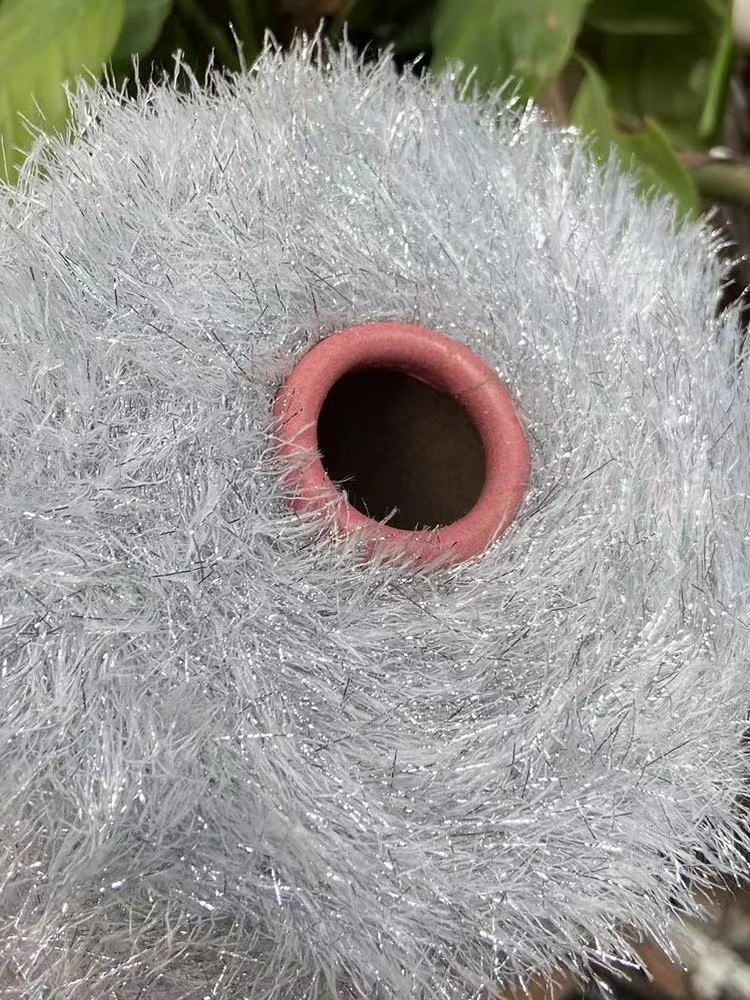 iny Silk Long Hair Feather Yarn Non edding Soft Hand Knitted Outerwear Material Kit Durable Faionable Clothing Fabric