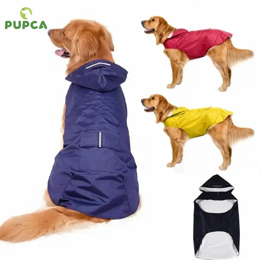 DogRaincoatWaterproofHoodieJacketRainPonchoPetRainwearClothes