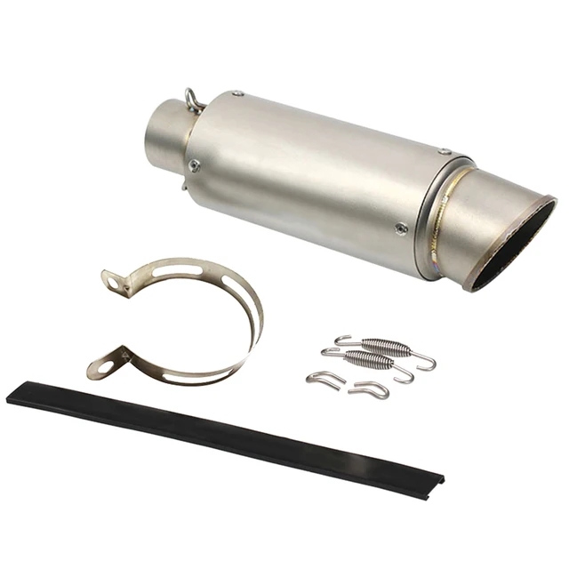 51mm Universal Motorcycle Exhaust Escape Motorcycle Scooter Dirt Bike Muffler Pipe Stainless Steel