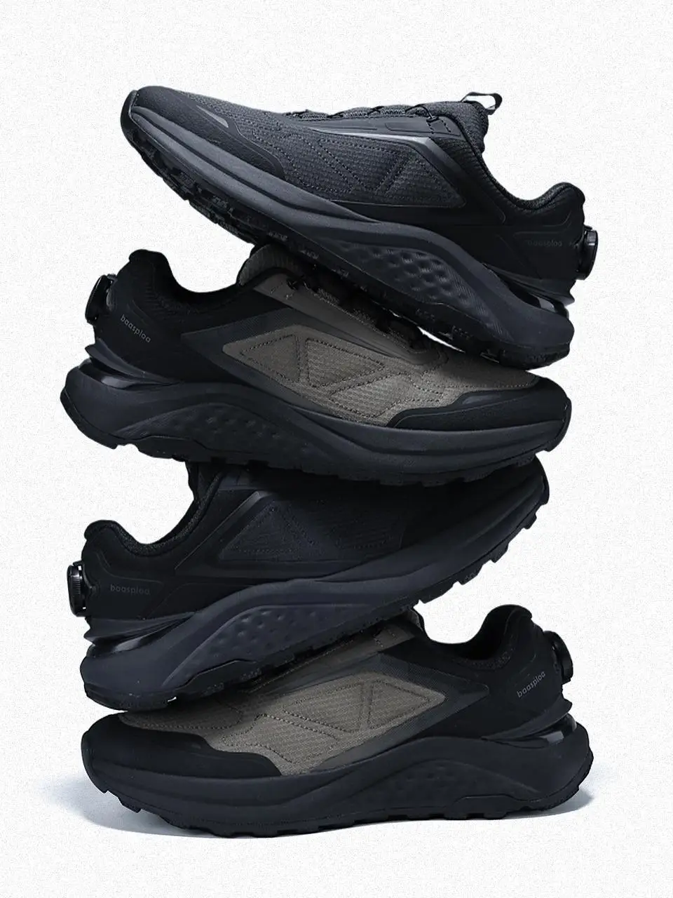 BAASPLOA Herren-Wanderschuhe mit drehbarem Knopf, Trekking-Sneaker, Outdoor-Wanderschuhe, rutschfest, verschleißfest, sportlich – Detail 8
